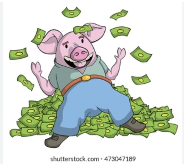 It's a cash hungry pig