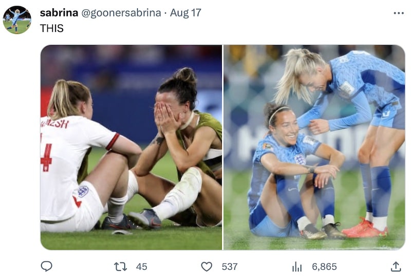 Lucy Bronze tears to happiness