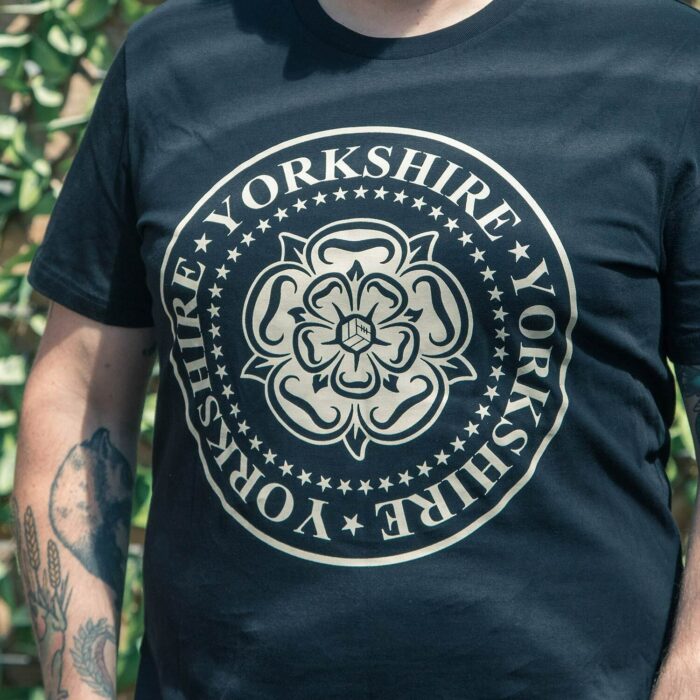 The TSB Yorkshire t-shirt, featuring a rose and icon design