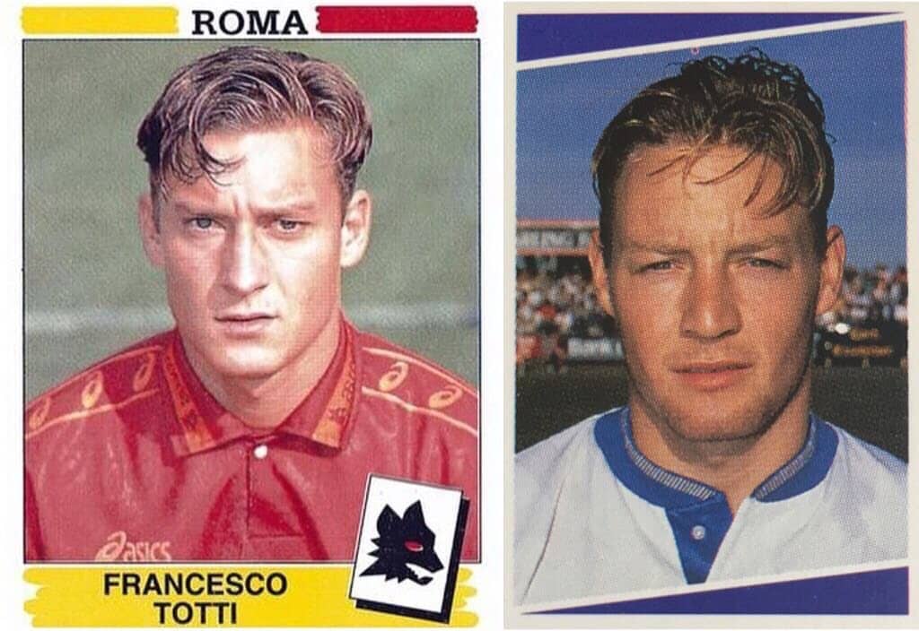 Photos of young Francesco Totti and David Batty side by side, they're practically identical