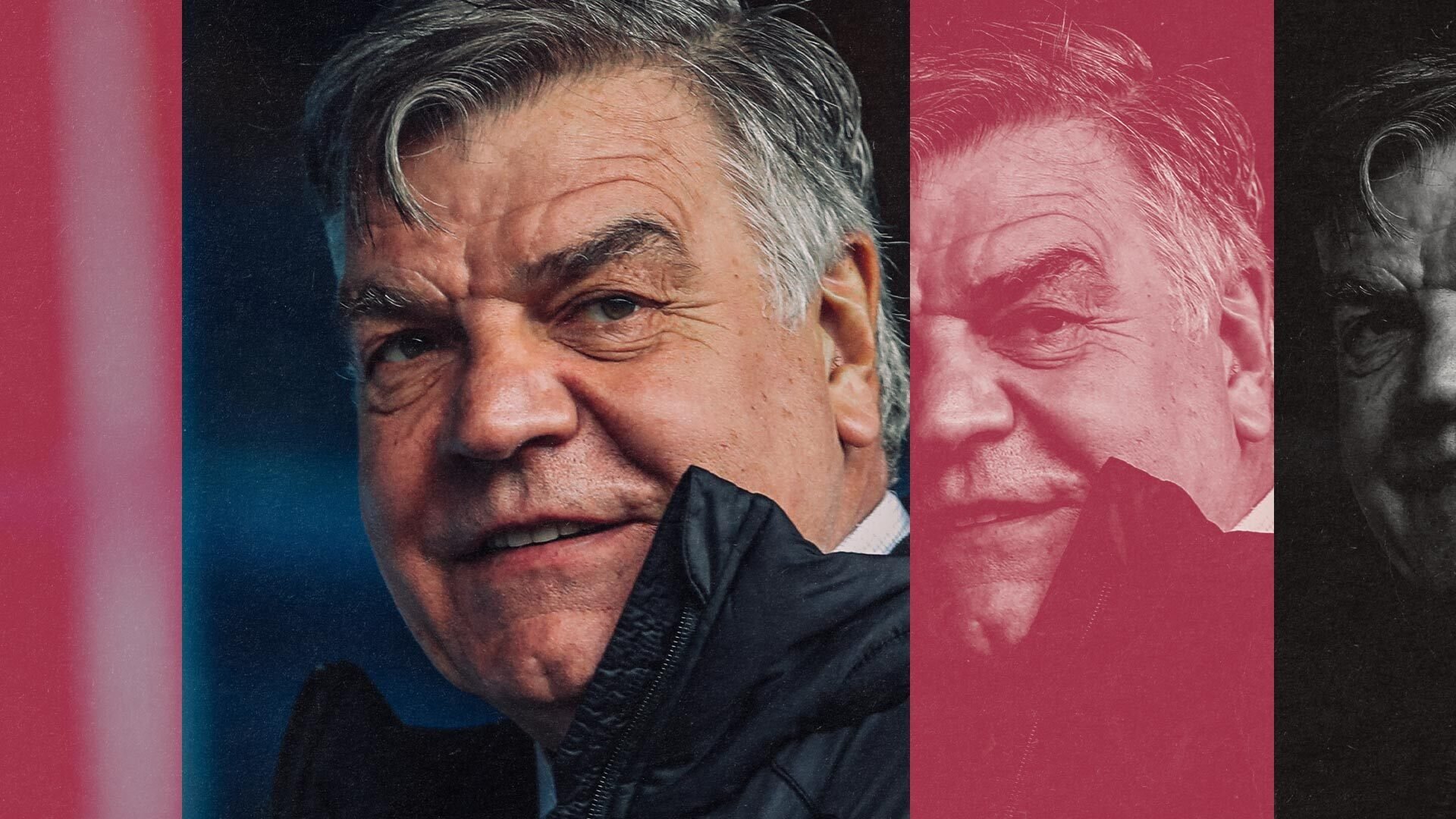 An image showing Sam Allardyce's big head in close up, in triplicate