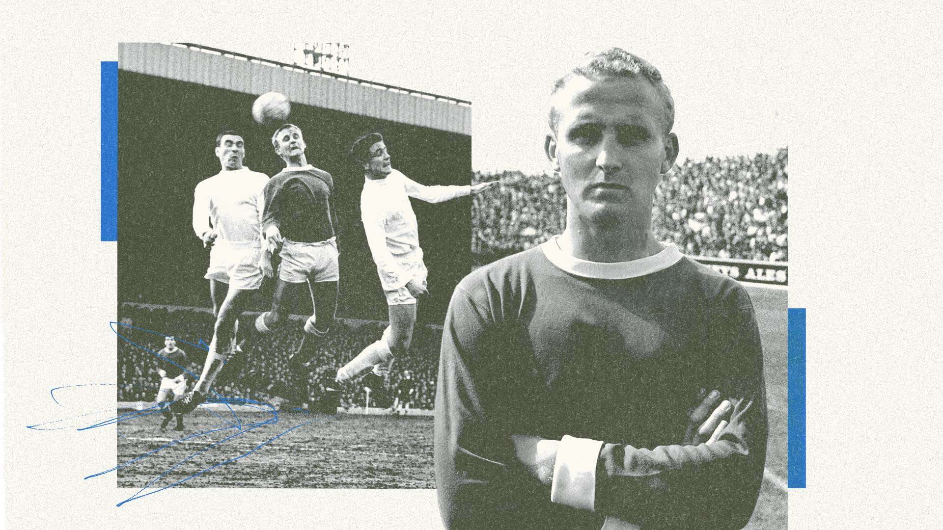 Alex Young, a 1960s Evertonian, but the photo includes Norman Hunter and Willie Bell so there's some solid Leeds there