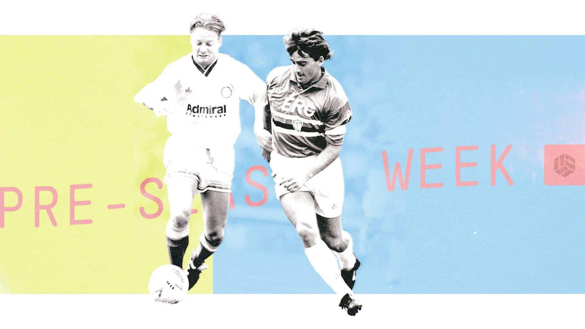 David Batty and Roberto Mancini contesting for the ball, all good clean fun