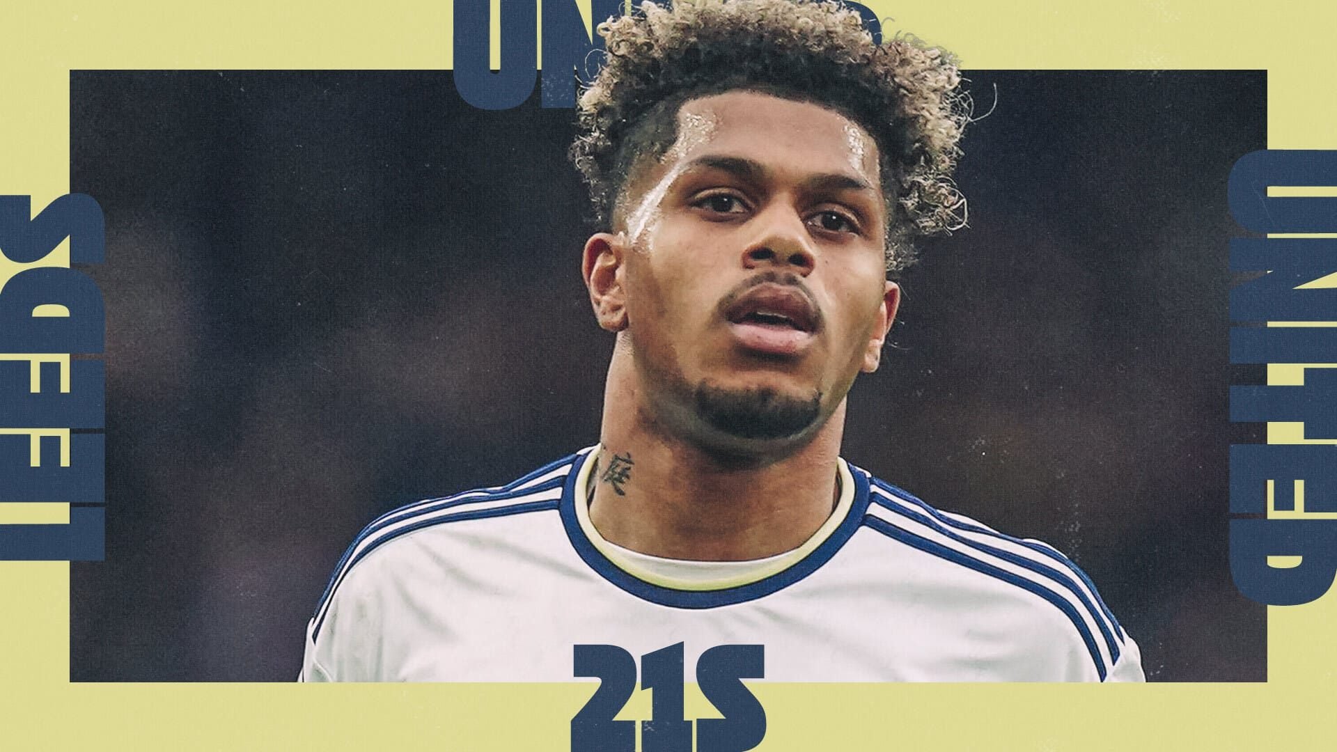 A (rare) image of Georginio Rutter in a Leeds United shirt