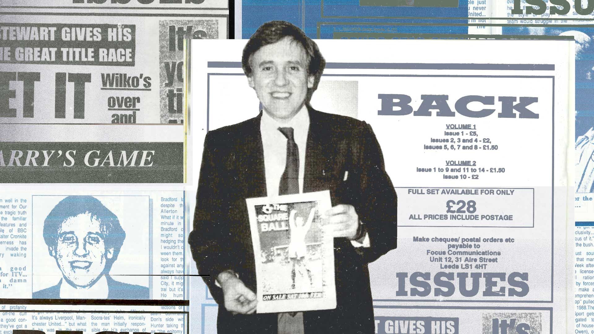 Harry Gration back in the early 1990s holding up an early copy of TSB
