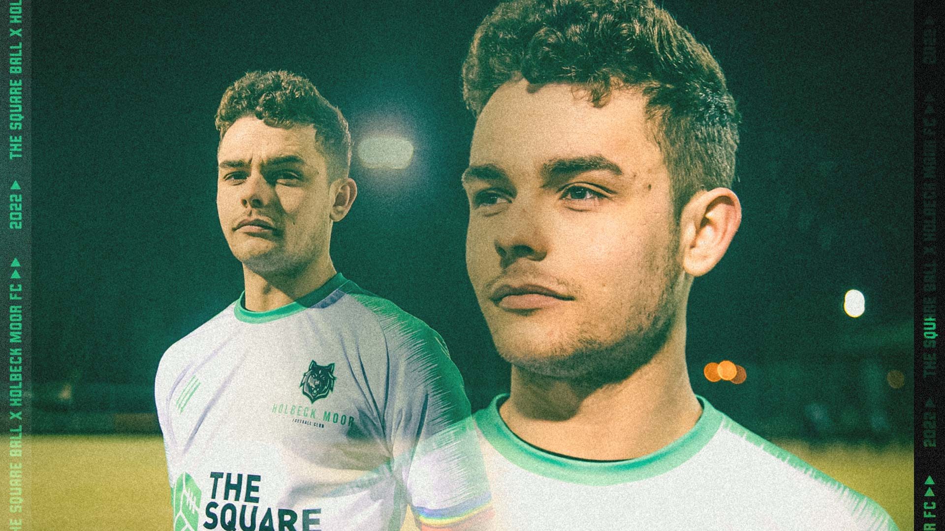 Holbeck Moor FC founder Ewan Speck looking fresh in his Square Ball-sponsored kit
