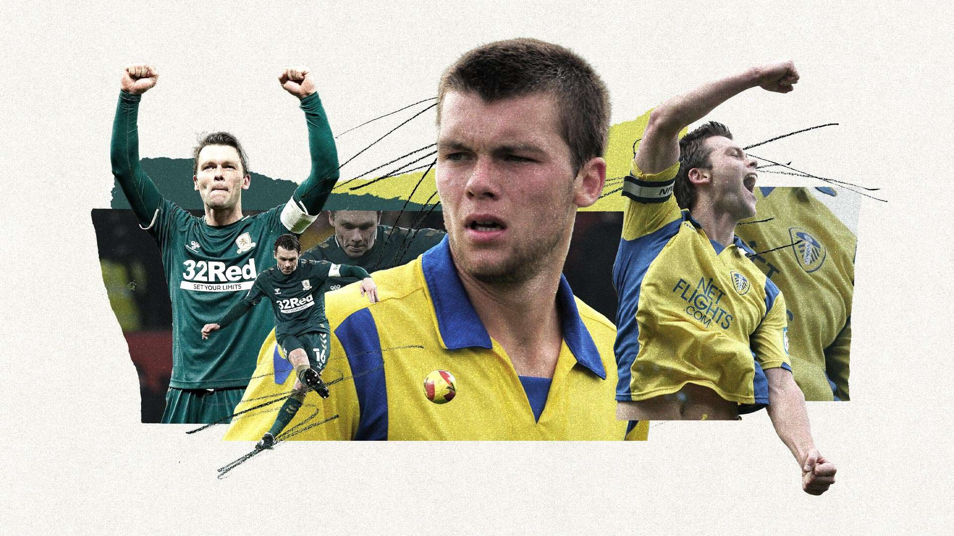 A collage of Jonny Howson from boy to man, still beating Scum