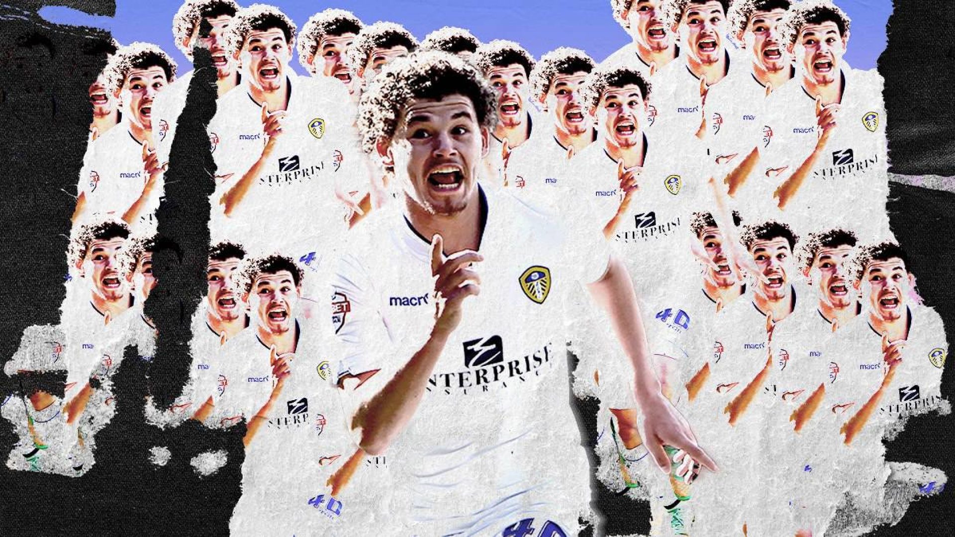 Kalvin Phillips 2015 It's young Kalvin Phillips celebrating his debut goal in 2015, but the picture's been done like that one Olivia Rodrigo single