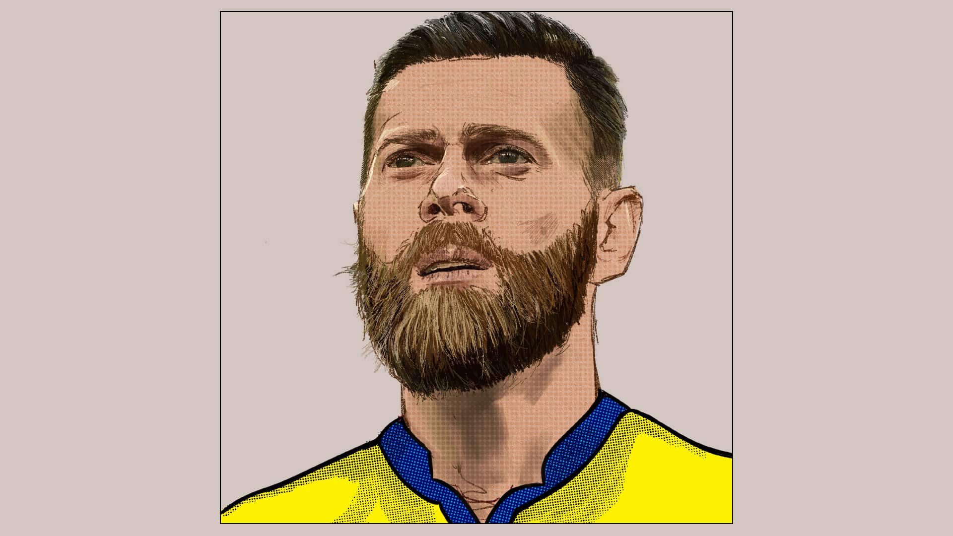An illustration of Mirco Antenucci and his lovely bushy beard