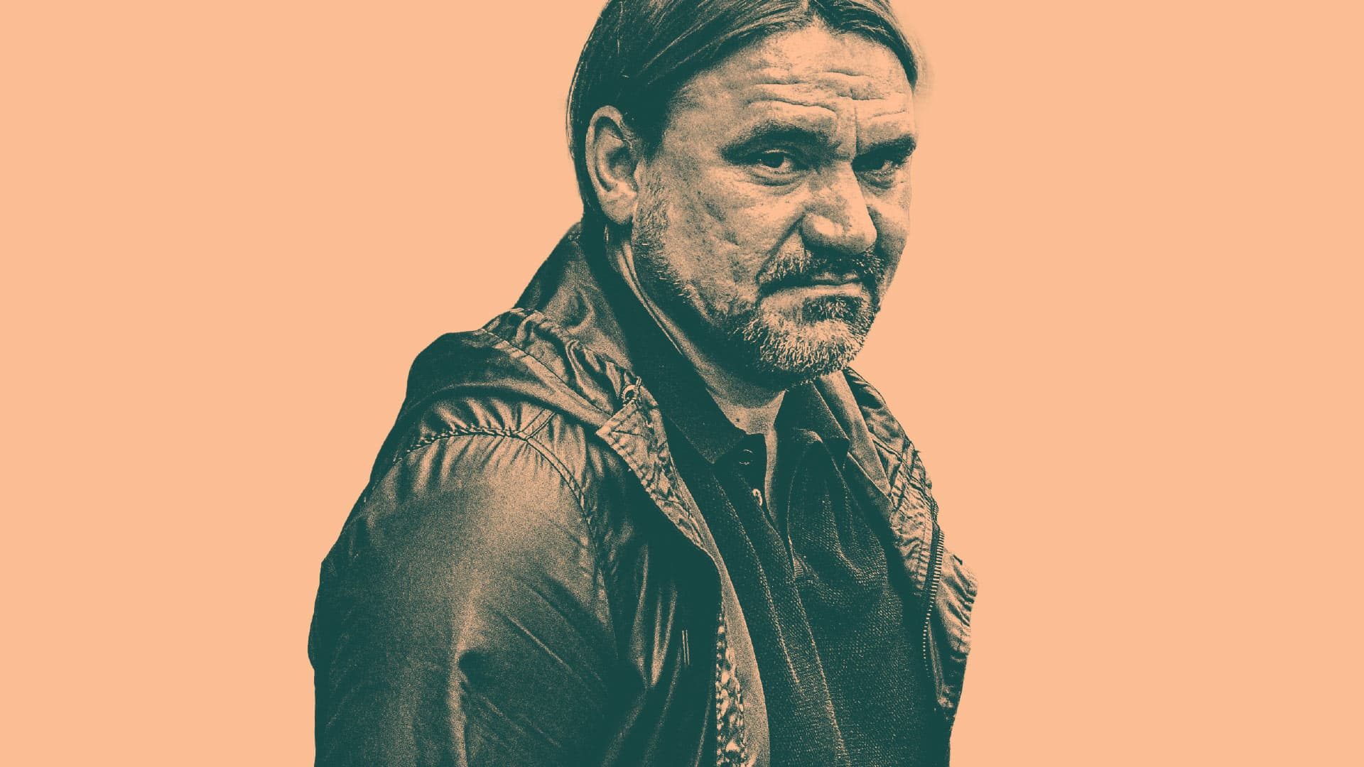 Daniel Farke, with an expression on his face which suggests he's either smirking slightly or he's smelled something unpleasant
