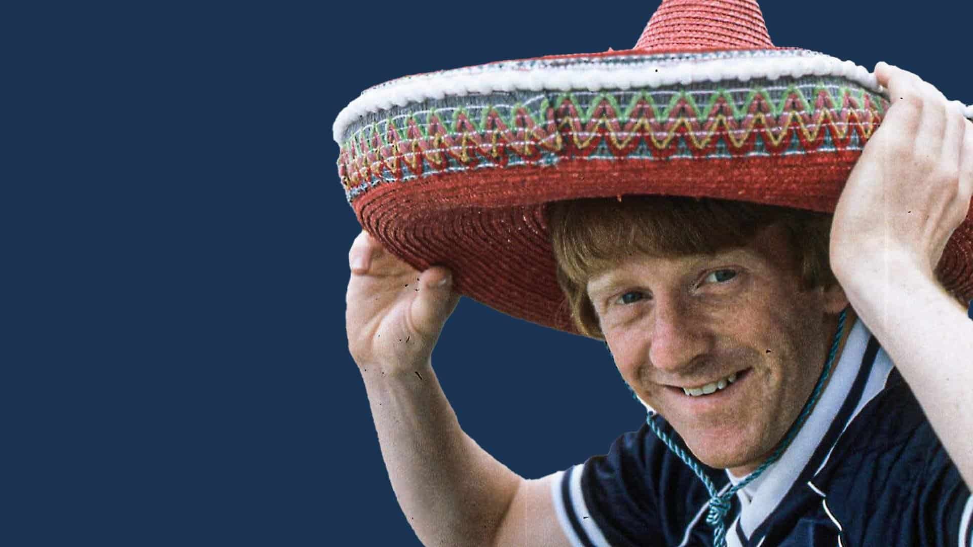 Gordon Strachan wearing a sombrero at the 1986 World Cup in Mexico. It's as good as you imagine
