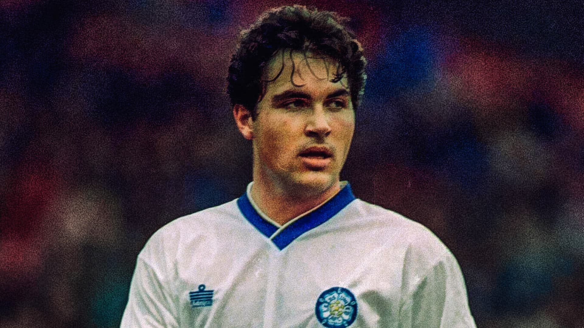 Frank Strandli playing for Leeds in the 1992/93 home shirt